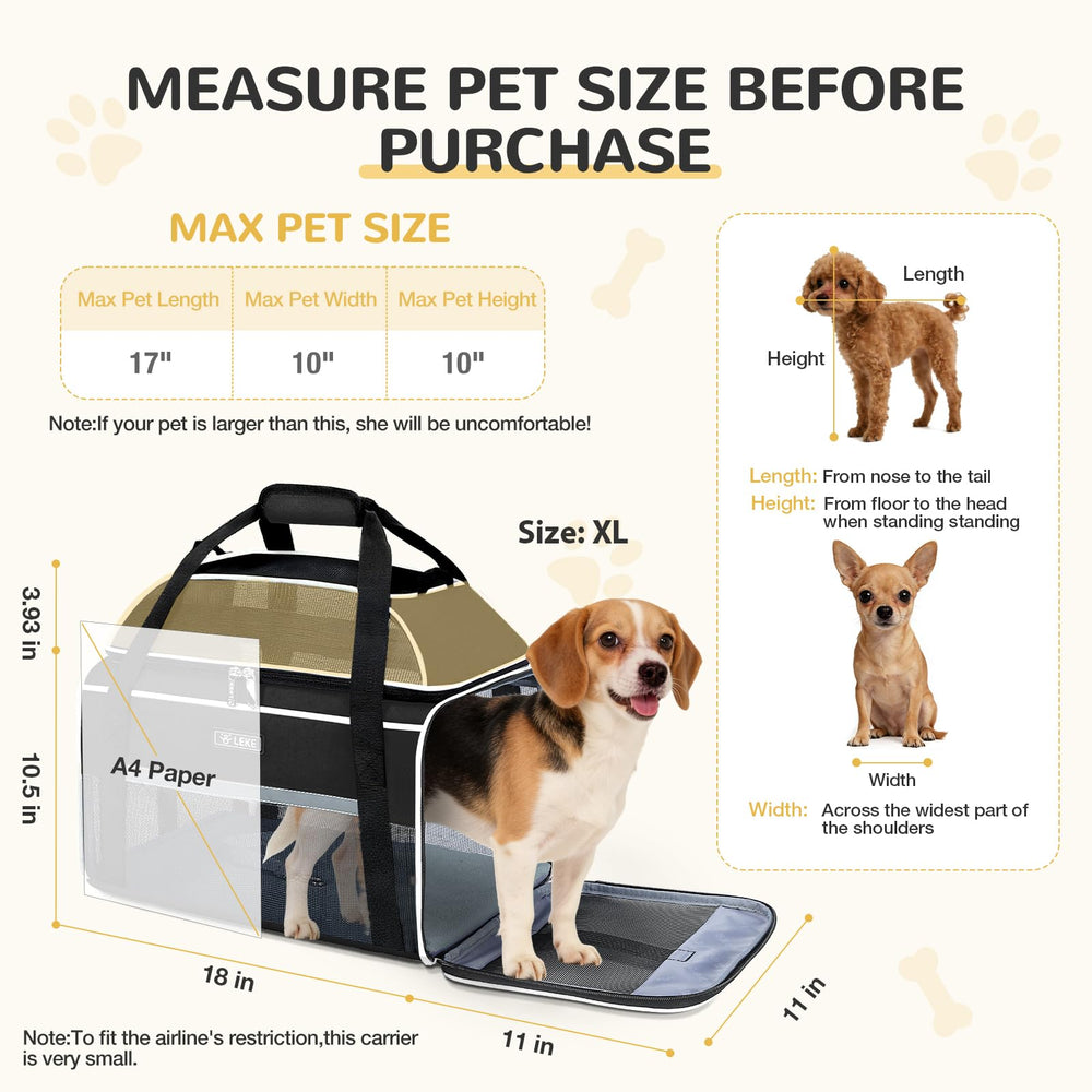 Lekereise breathable three-sides mesh carrier keeps air circulating and visible