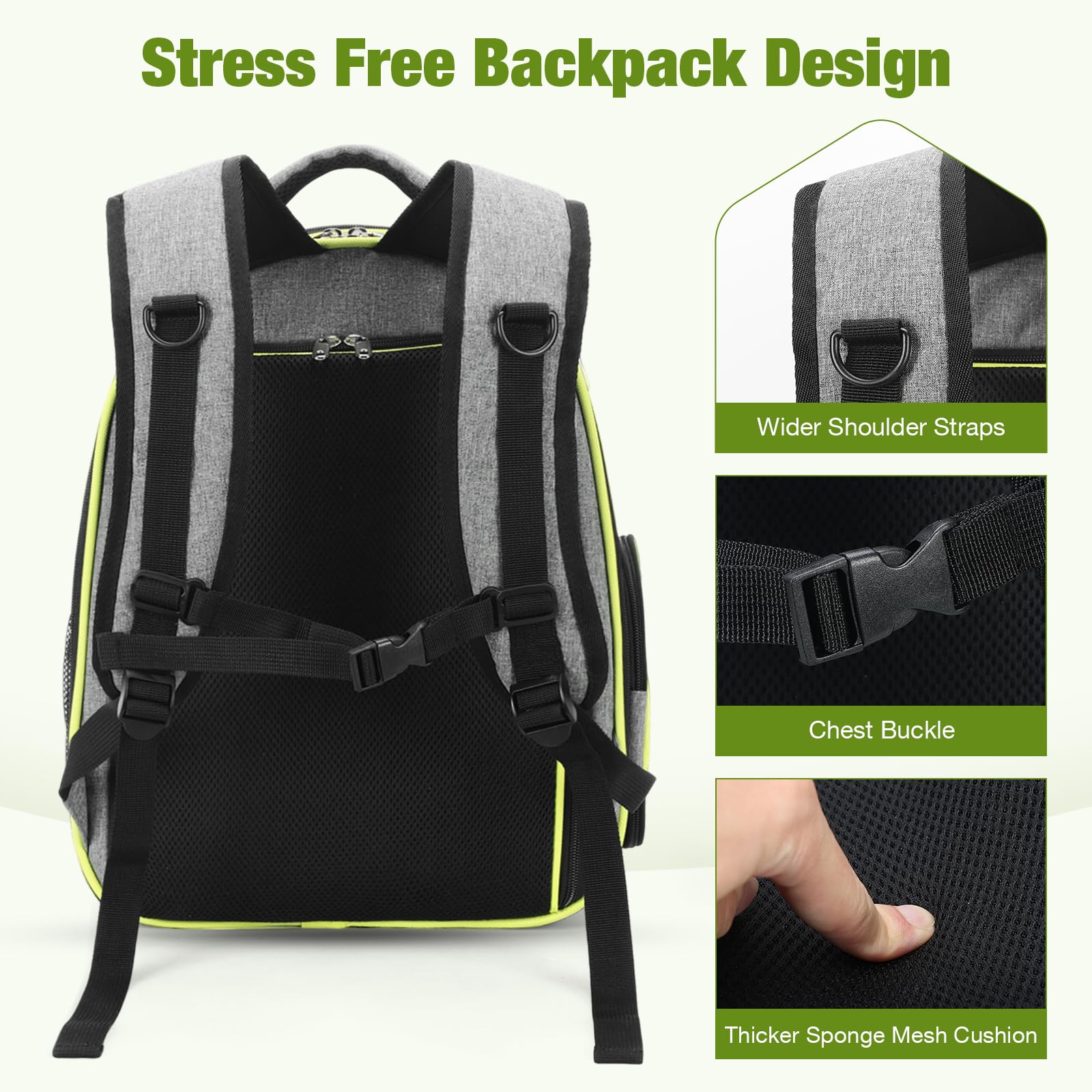 Lekereise Cat Bubble Backpack Carrier extendable space allows pets to move.
