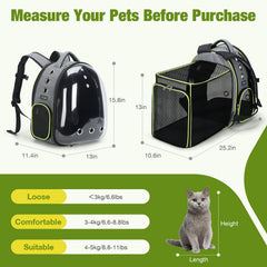 Lekereise Cat Bubble Backpack Carrier side entry simplifies pet access during trips.