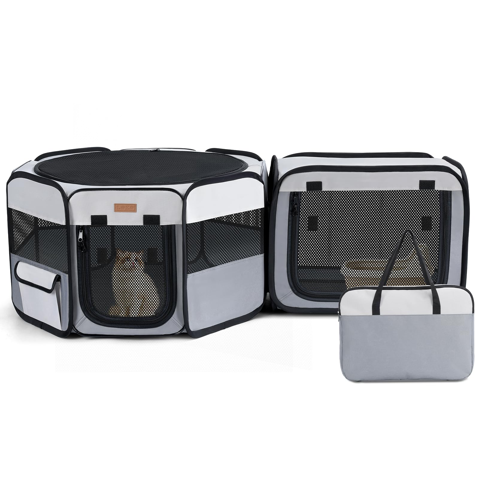 Lekereise cat playpen outer 61-inch design for versatile indoor and outdoor use