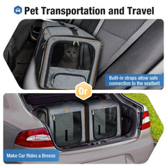 Lekereise collapsible travel bowl and litter box for on-the-go convenience