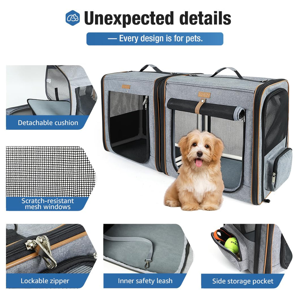 Lekereise included litter box keeps essentials accessible during journeys.