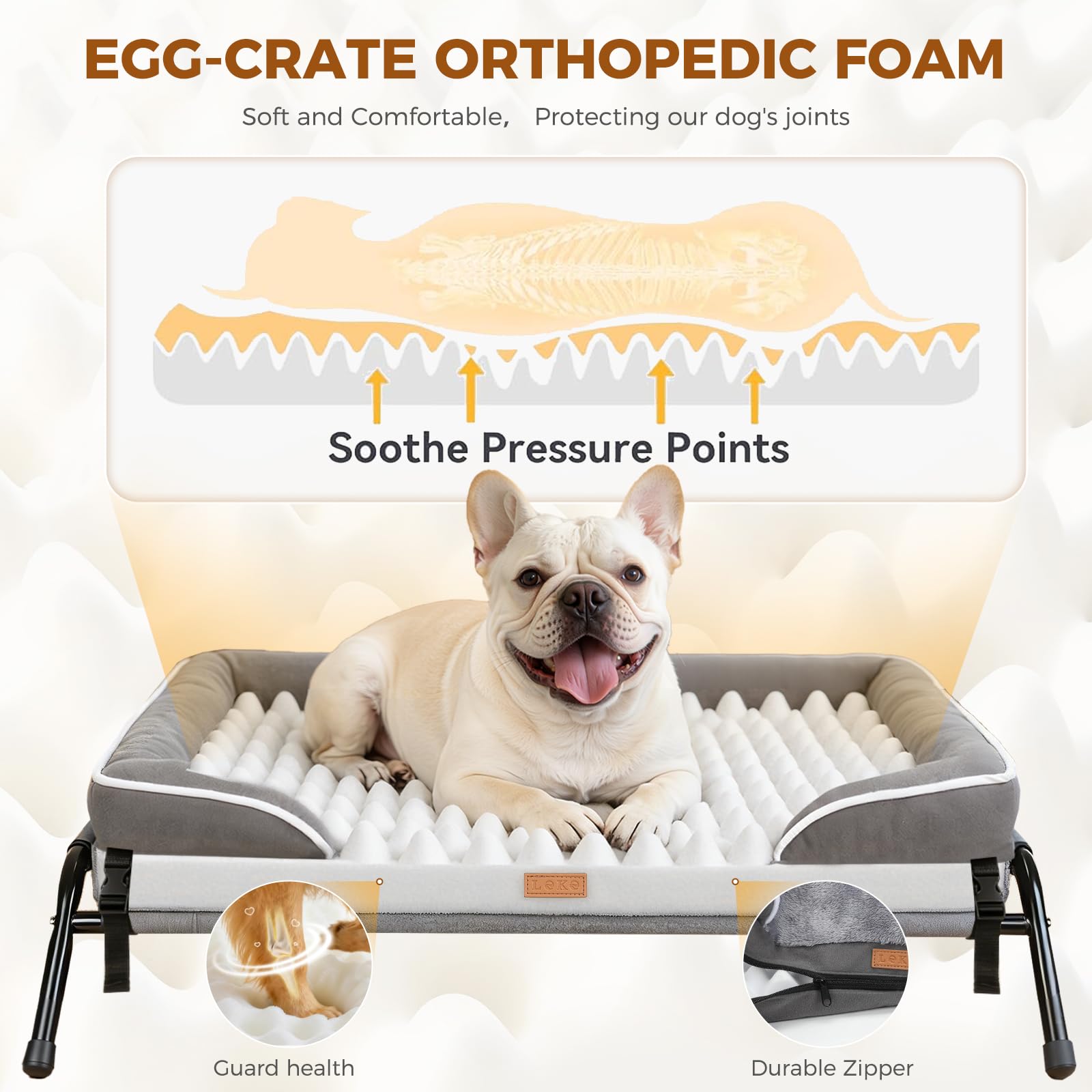 Lekereise egg-crate foam for even weight distribution