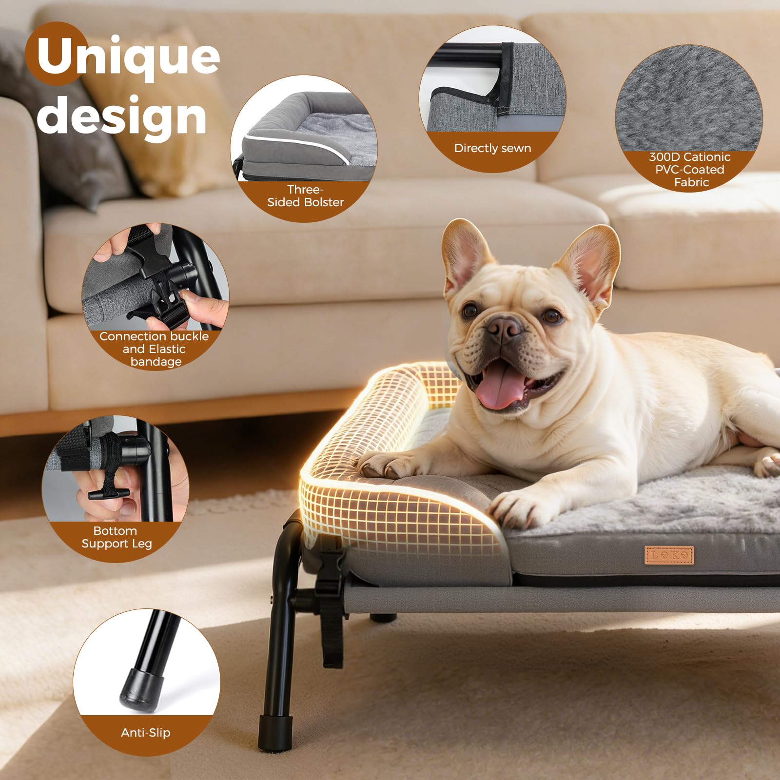Lekereise outdoor bed portable for indoor or outdoor use