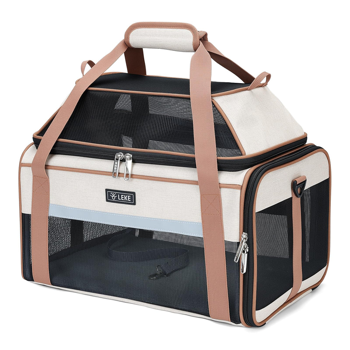 Lekereise top-expandable underseat carrier for Alaska Airlines travel and cabin use.