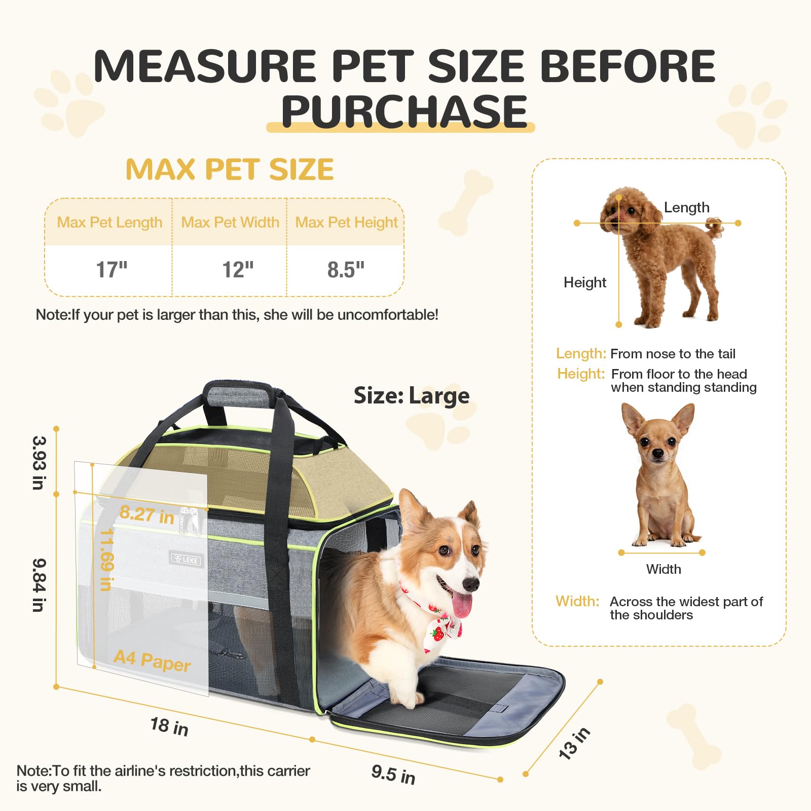 Lekereise carrier zipper safety lock close-up, prevents accidental openings.