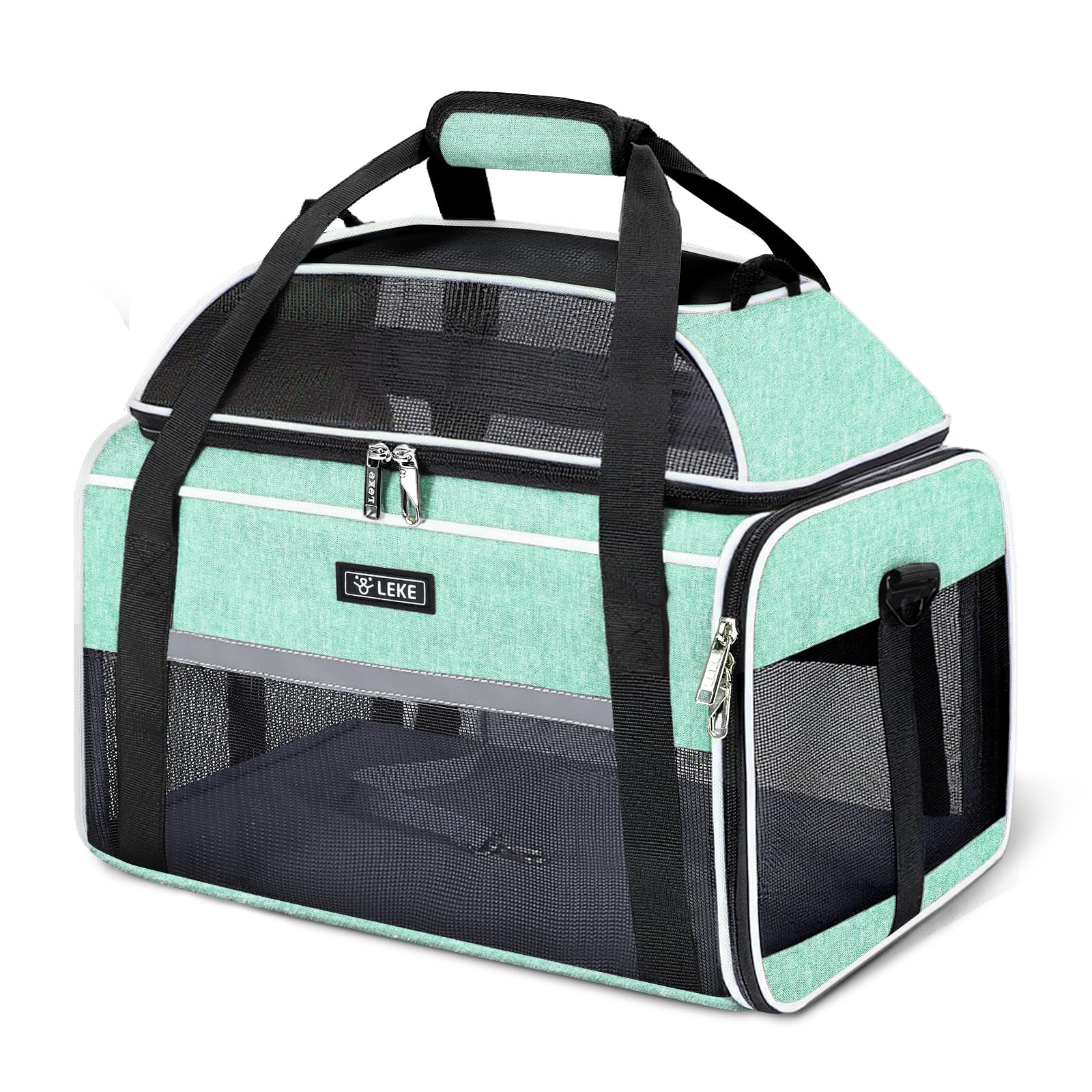 Lekereise top-expandable underseat carrier for small pets during flights.