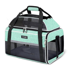 Lekereise top-expandable underseat carrier for small pets during flights.