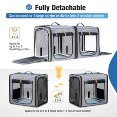 Lekereise two-in-one travel crate doubles as secure playpen on the go.