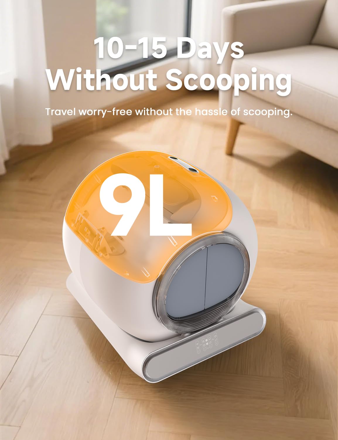 LELOKIDZ self-cleaning litter box odor management keeps home fresher.