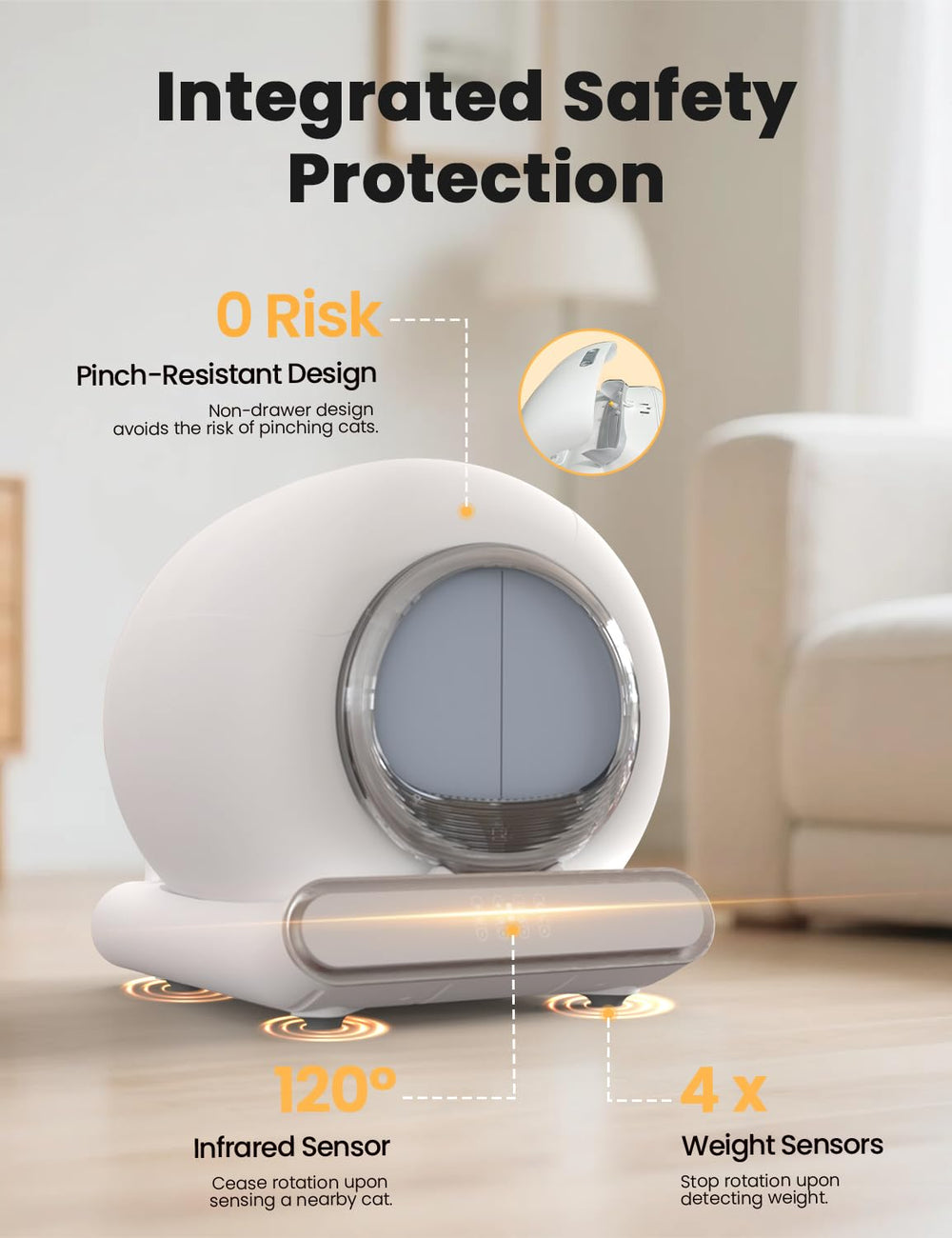 LELOKIDZ self-cleaning litter box remote app control lets you monitor from anywhere.