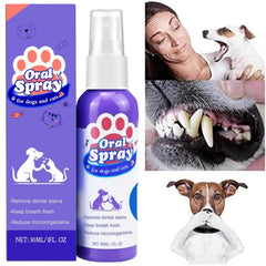 Close-up of LeMall Petry oral spray bottle for daily use