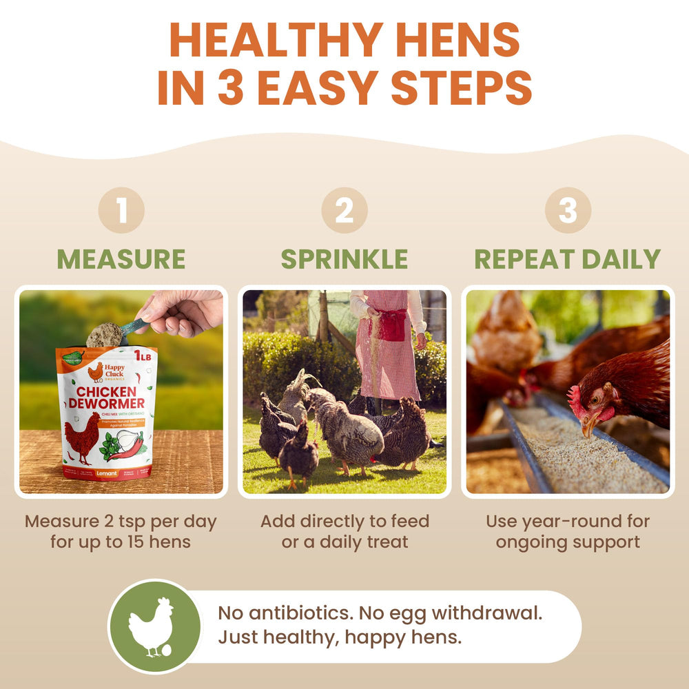 Lemant veterinary-formulated herbal blend bottle suggesting gentle, natural deworming options.