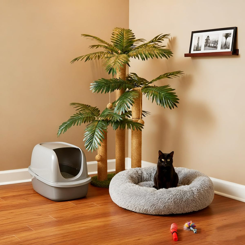 LEMONDA cat scratcher tree with three posts supports varied play.