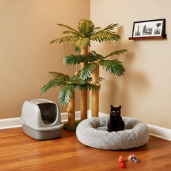 LEMONDA cat scratcher tree with three posts supports varied play.