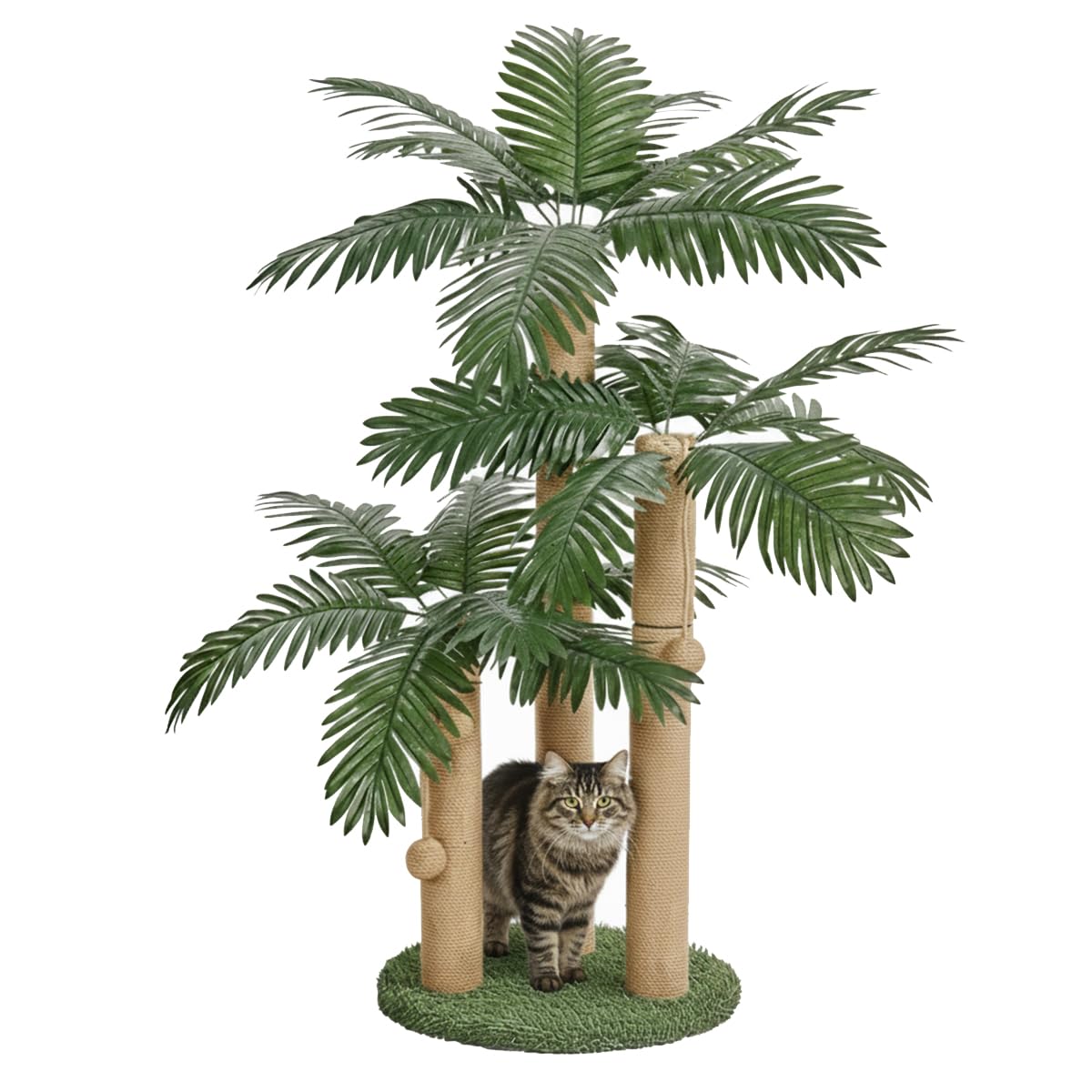 LEMONDA forest cat scratching post assembly with three stable posts.