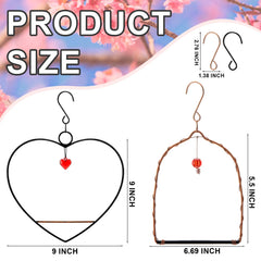 LemonRoad heart-shaped hummingbird swing offers a charming 6x5 inch resting perch.