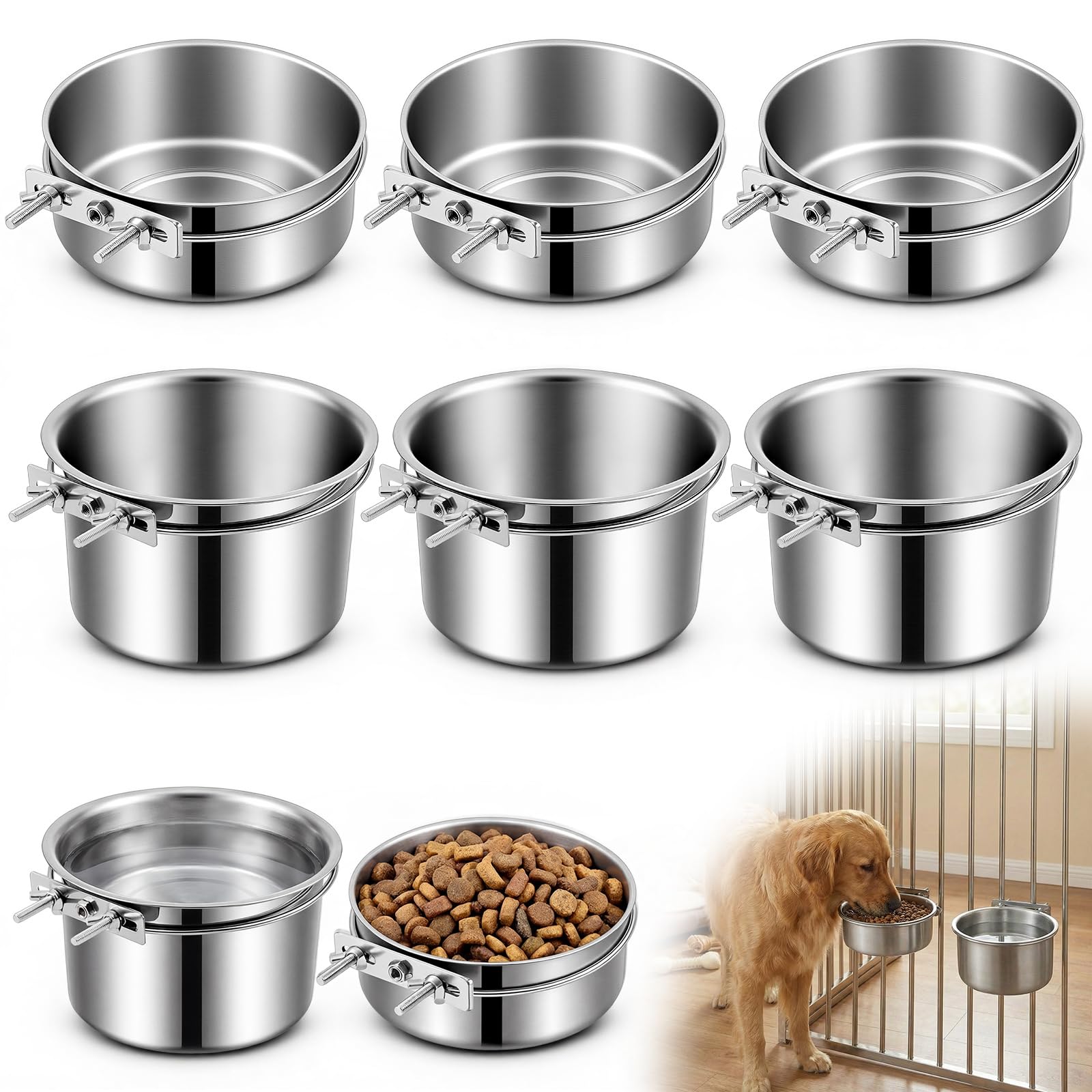 LemonRoad no-spill dog crate water bowls prevent spills and keep hydration organized.
