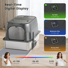 LEMPISH infrared auto-pause sensor ensures quiet, stress-free cat visits.