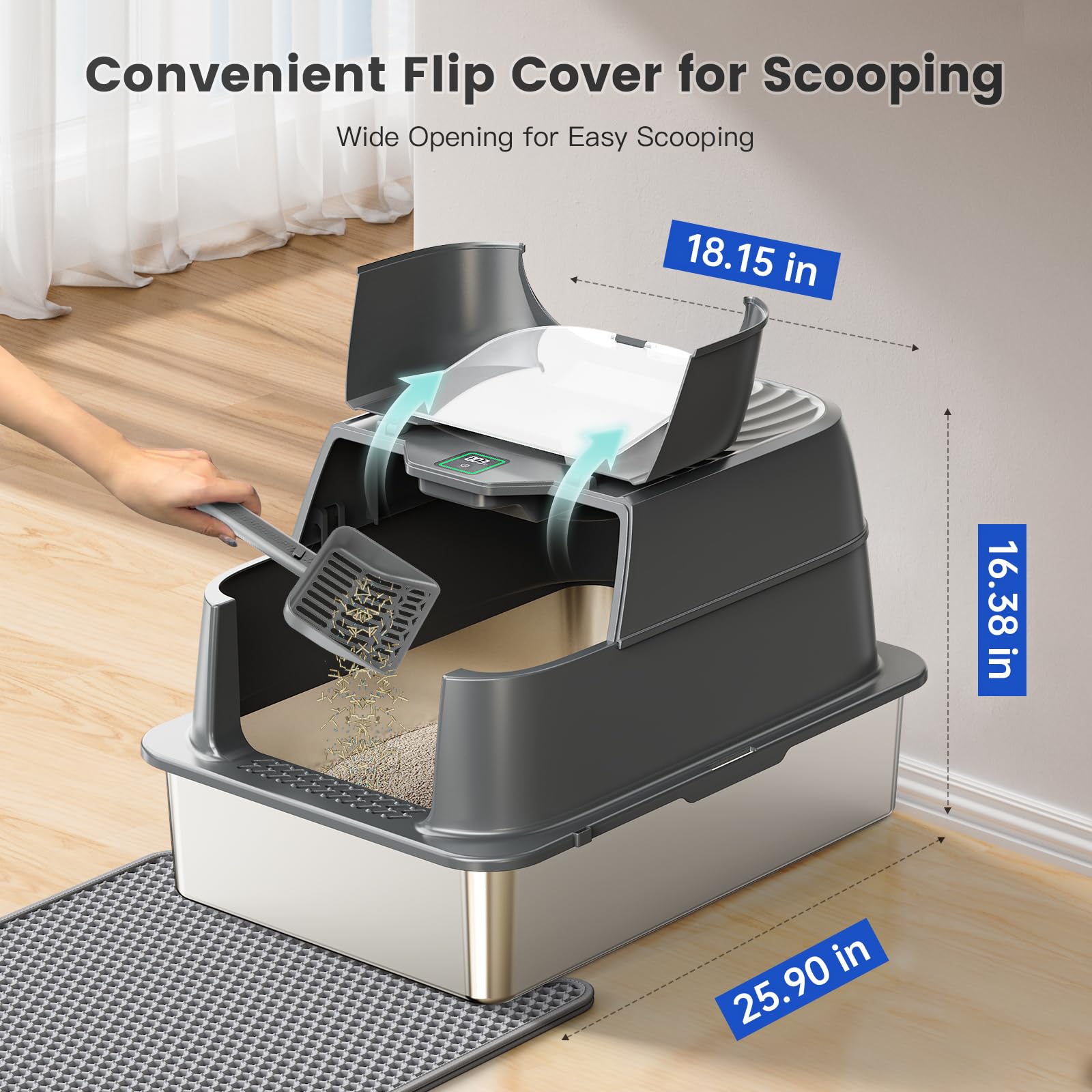 LEMPISH stainless-steel body resists odor absorption for easier cleaning.