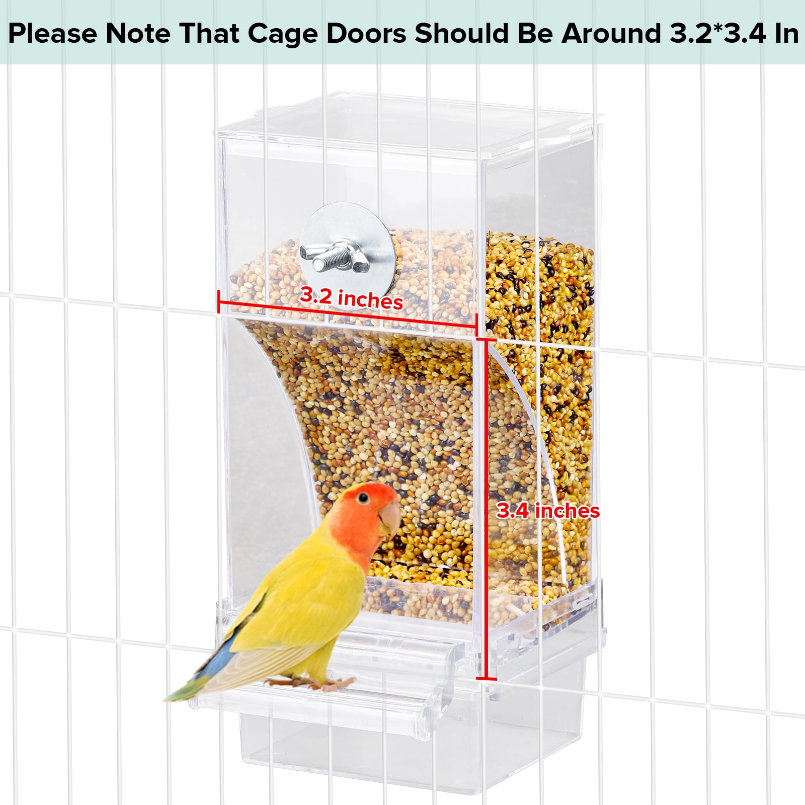 lemtrflo cage accessory ideal for cockatiels, finches, budgies and canaries.