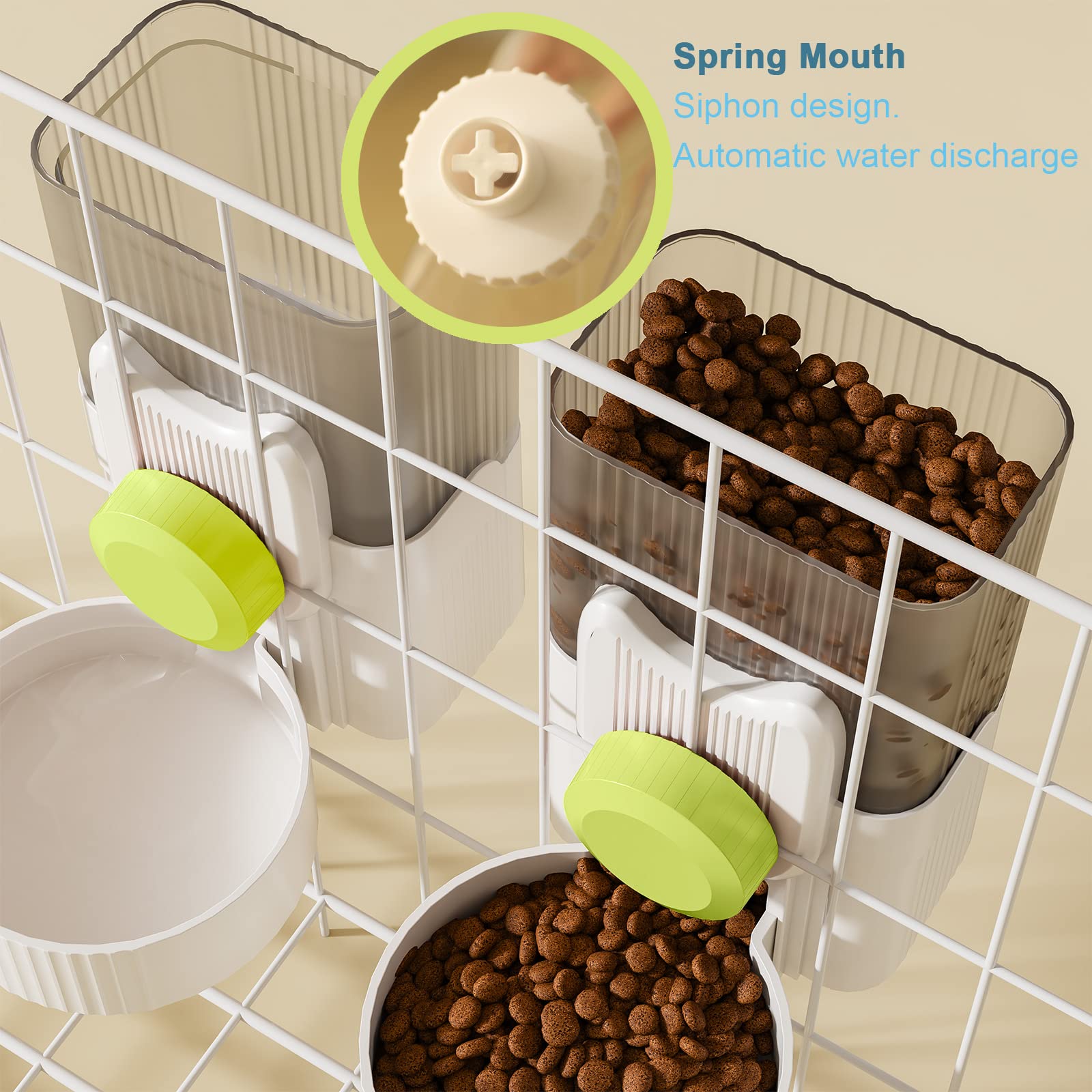 Lemtrflo guinea pig cage setup uses 4.7 inch bowls for easy access.
