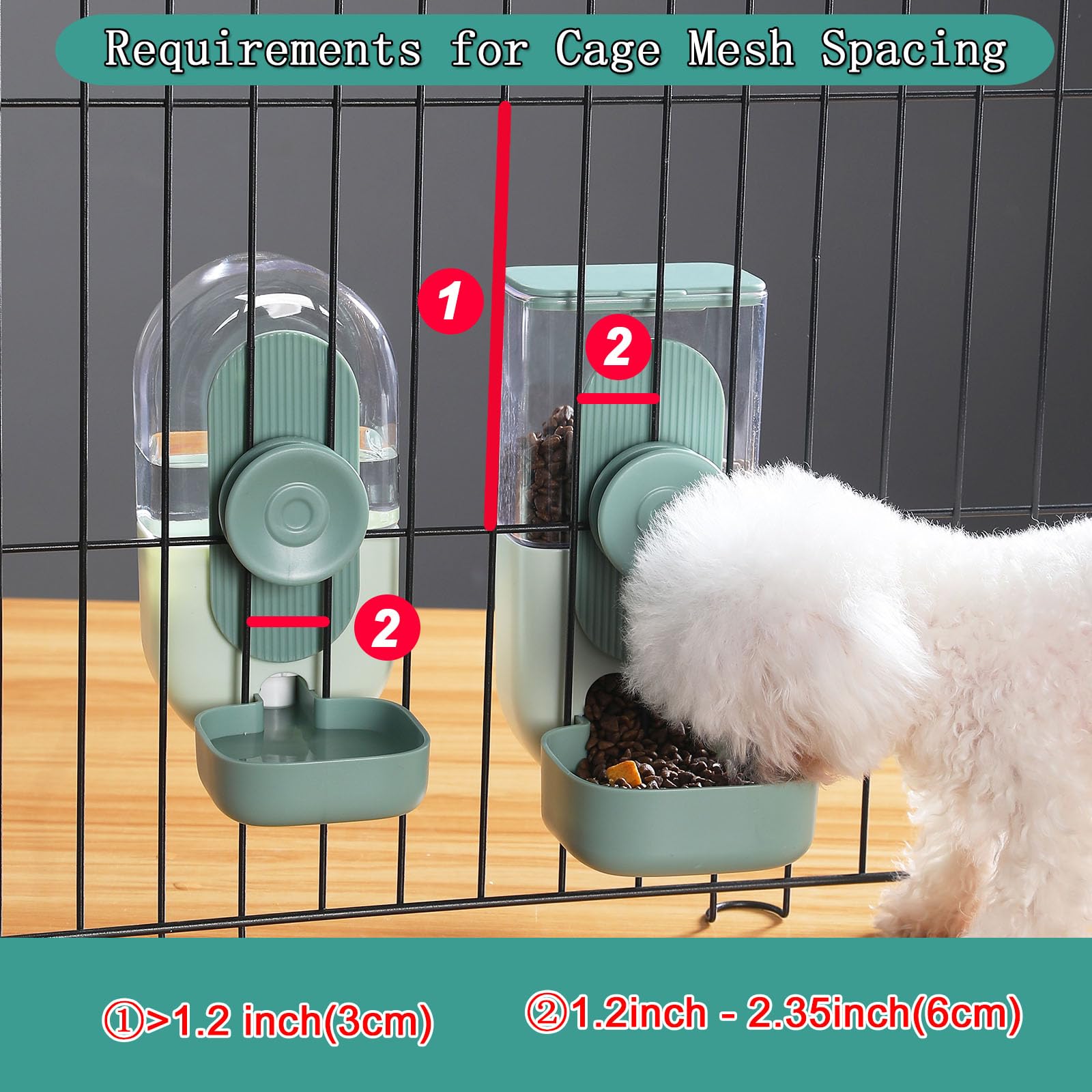 Lemtrflo hanging water dispenser provides easy access to clean water for small pets.