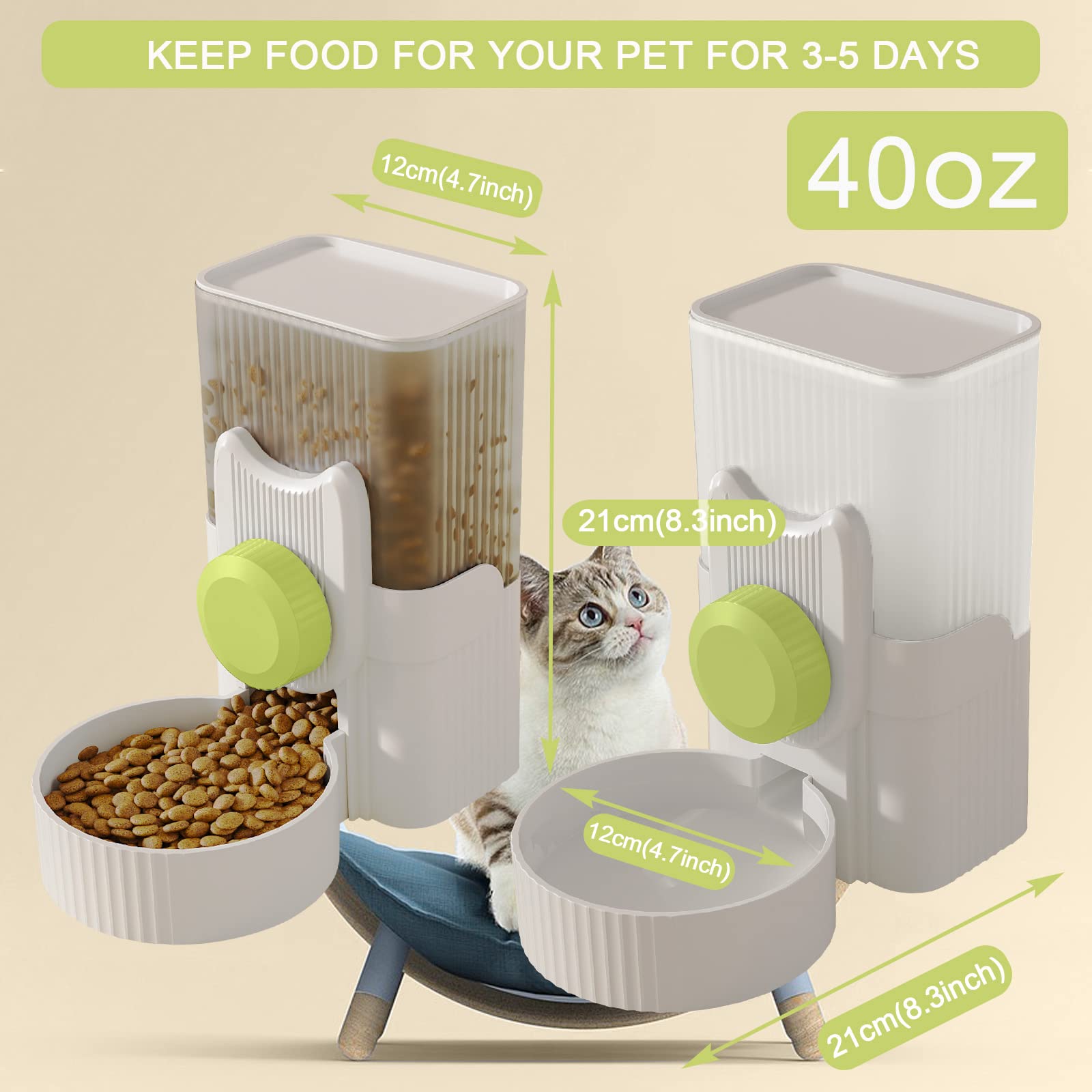 Lemtrflo rabbit feeder dimensions 8.3 by 8.3 by 4.7 inches for small pets.