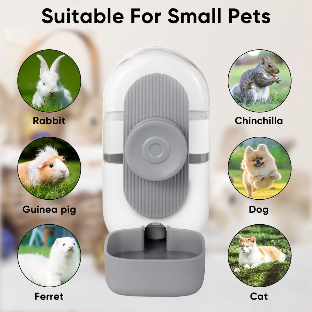 Lemtrflo rabbit water bottle mounted on cage for reliable hydration.