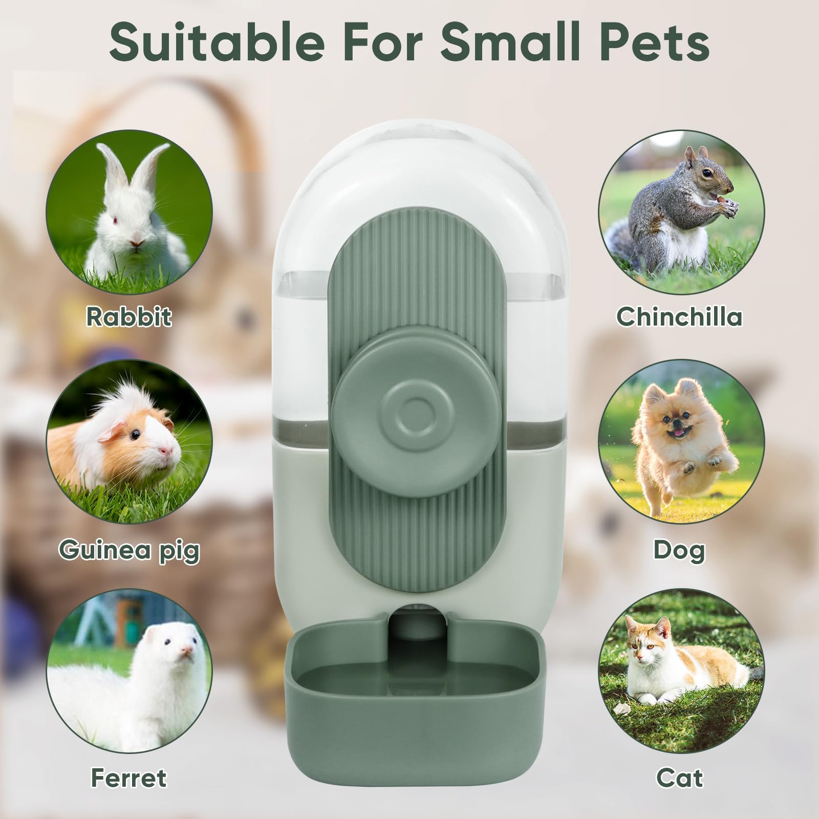 Lemtrflo rabbit water bottle ensures steady access to clean water.