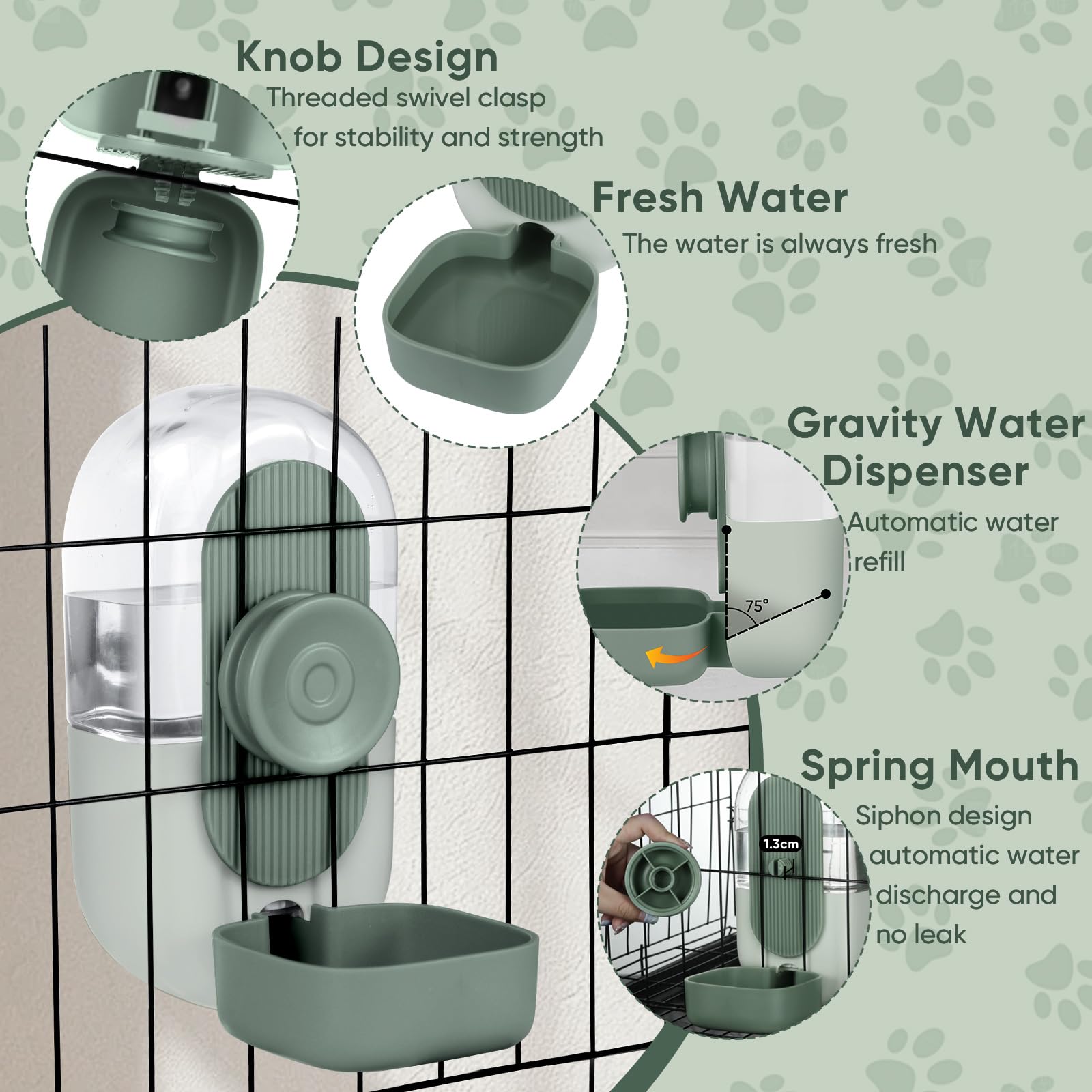 Lemtrflo small animal water bowl fits compact cages for cozy habitats.