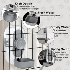 Lemtrflo small animal water dispenser fits compact cages and setups.