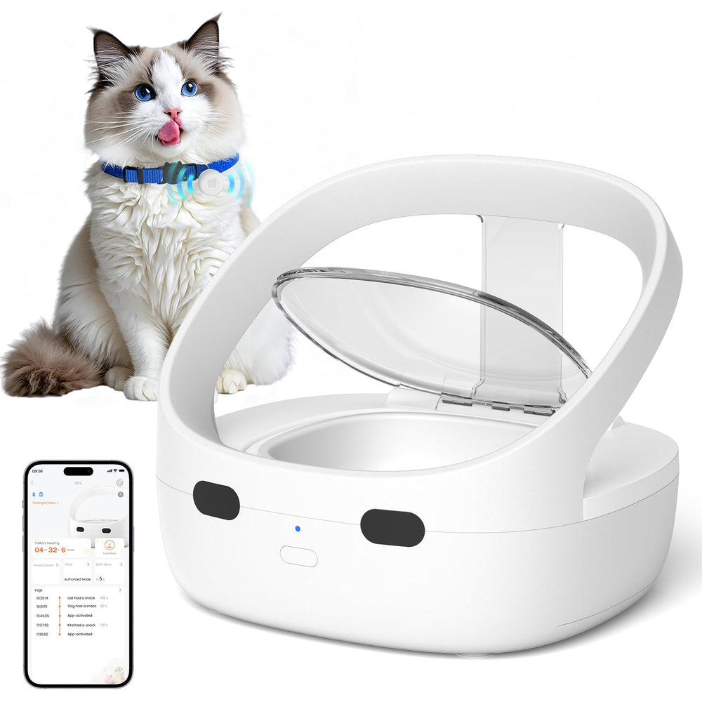 LENDOO RFID feeder lid opens for a specific cat wearing the collar tag