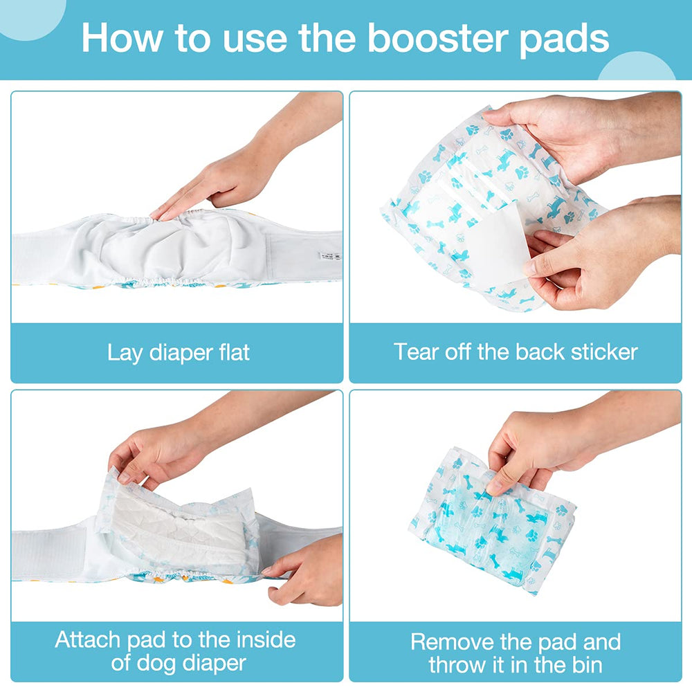 Leopinky pack of 100 boosters for size M diapers.