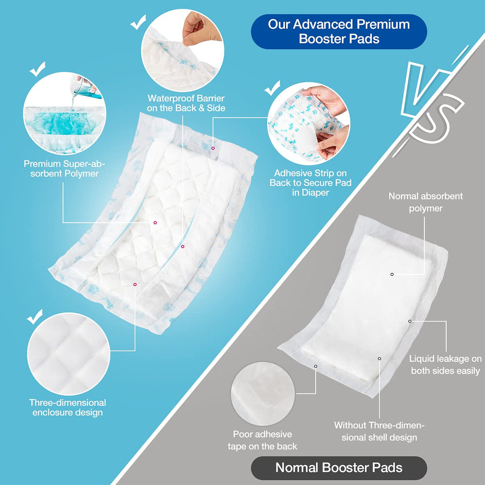 Leopinky three-tape secure pad keeps booster in place.