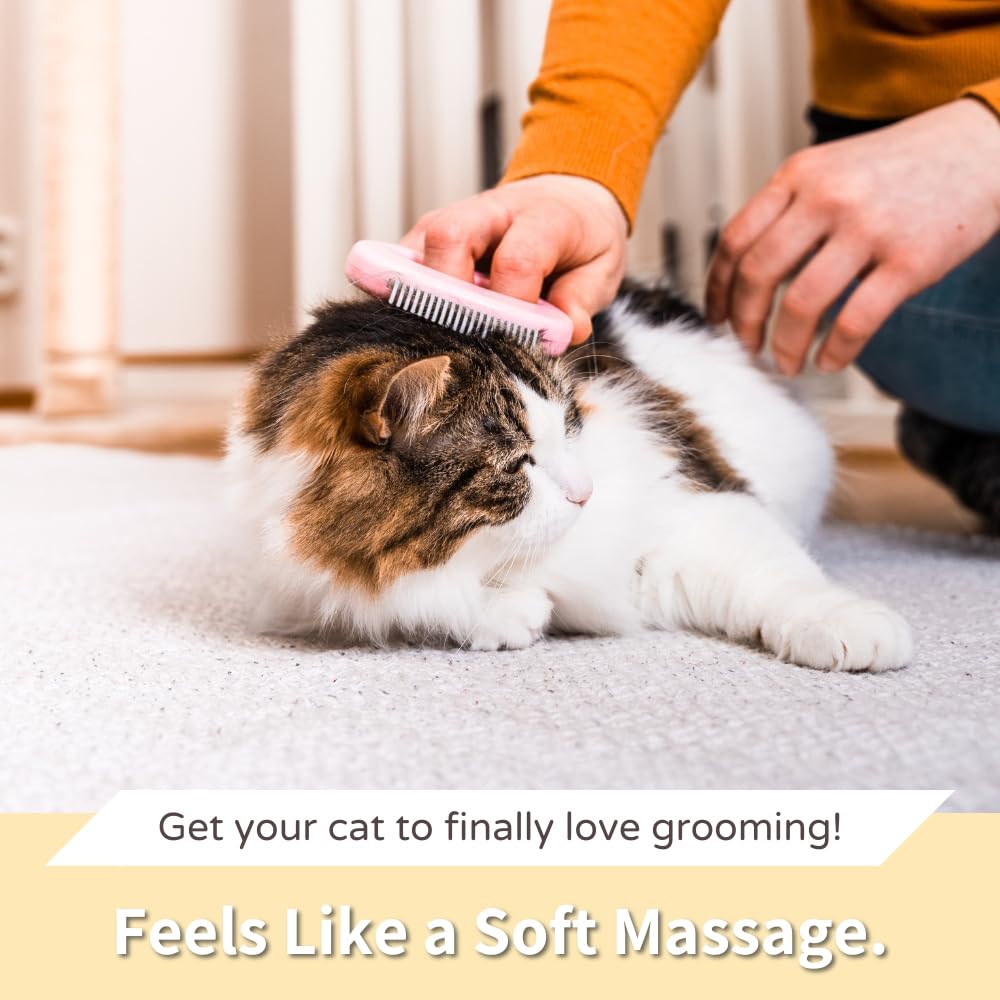 Leo's Paw Ergonomic Soft Elastic Grip eases brushing without scratching sensitive skin