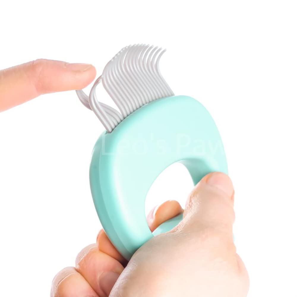 Leo's Paw hair removal action captures loose fur efficiently.