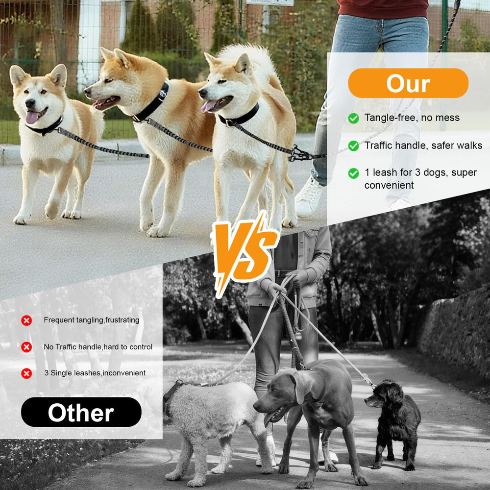 LEOSASA elastic bungee absorbs shocks for gentler walks.