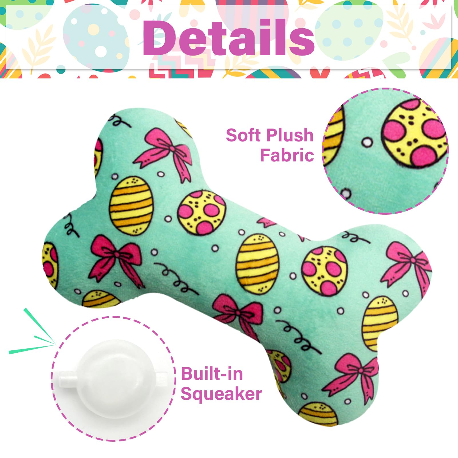 Lepawit Easter dog toy made of soft, non-toxic materials