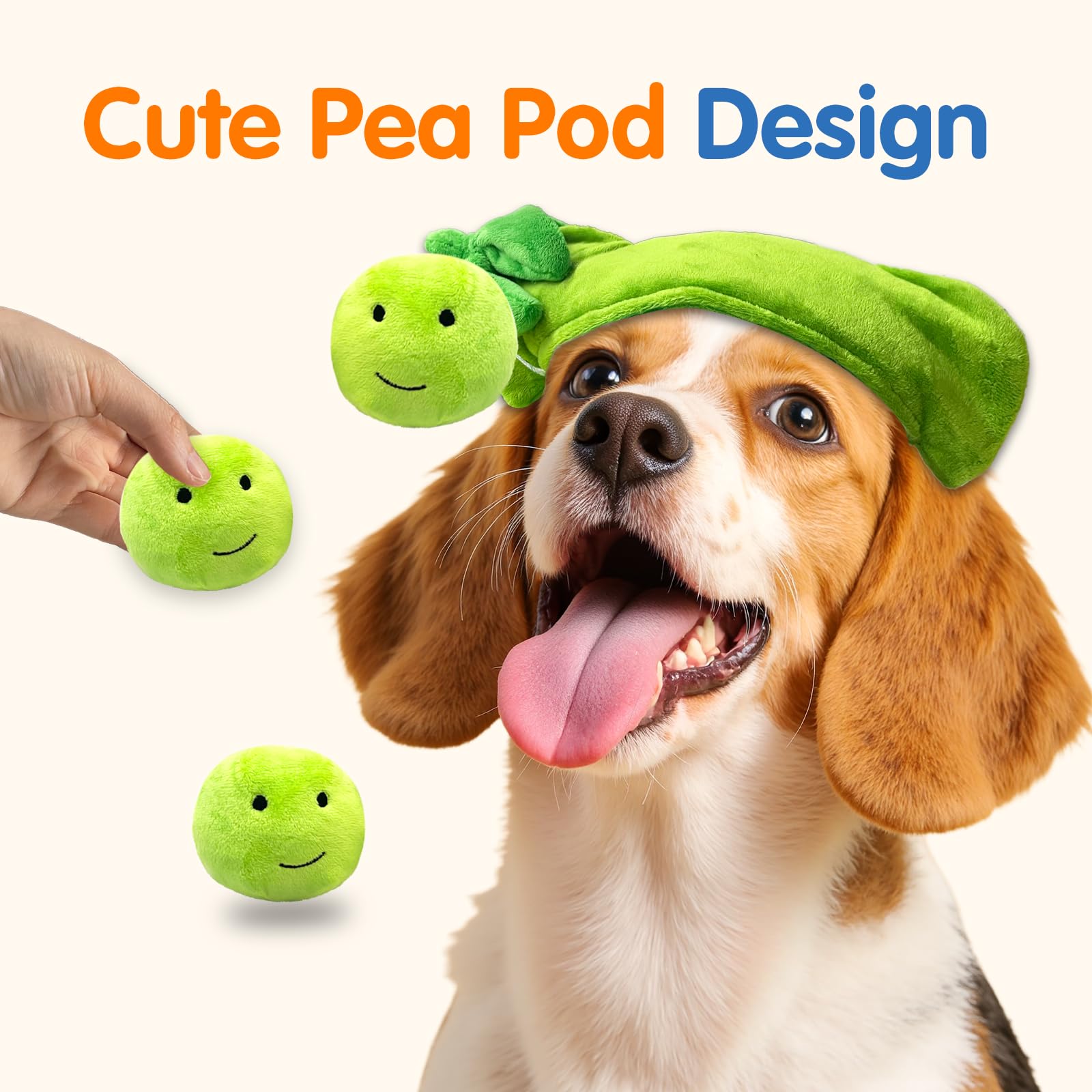 Lepawit pea balls trio with squeakers for interactive play.