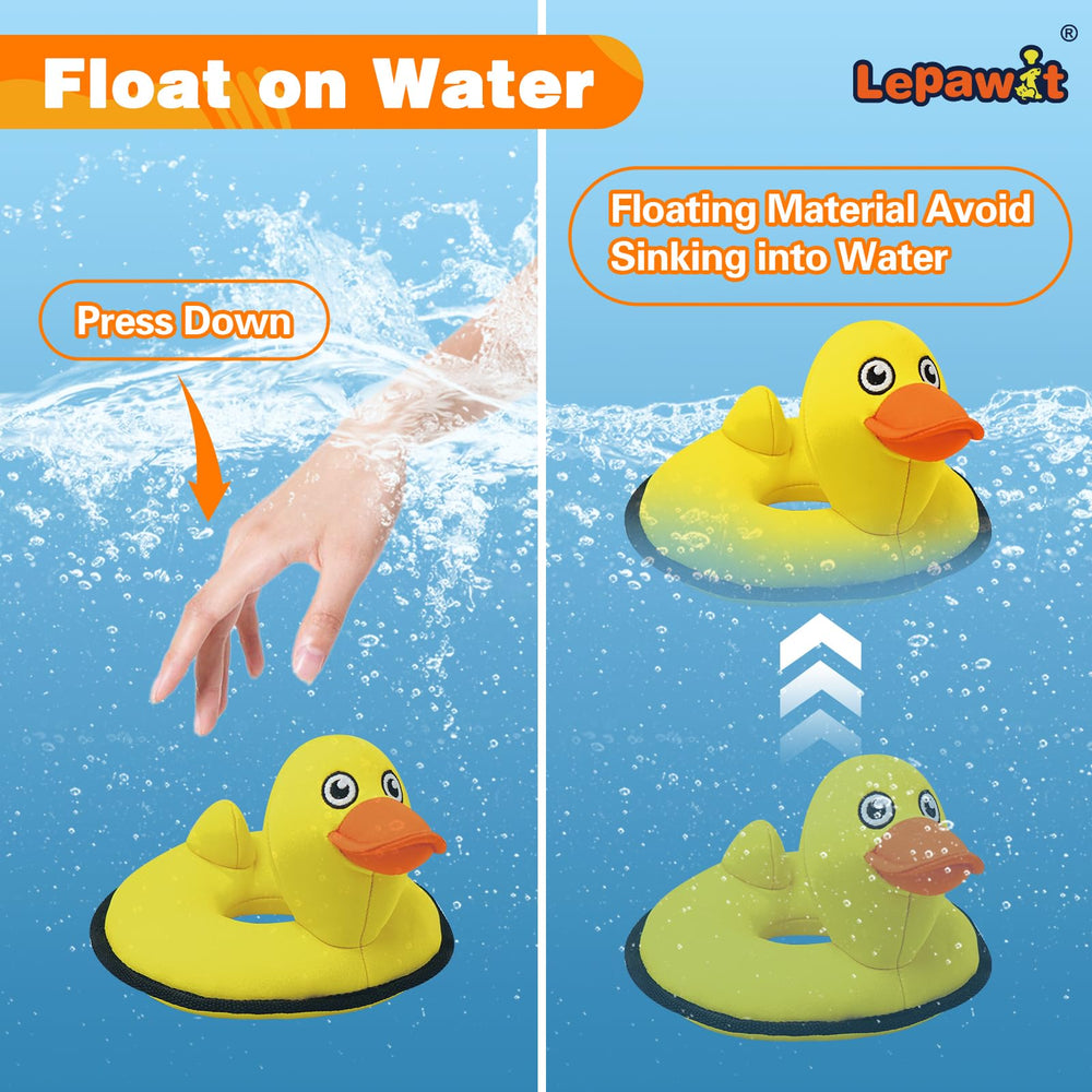Lepawit small and medium dog toy yellow duck suitable for gentle fetch.