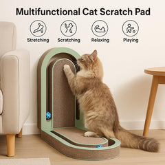 LEQOS chasing bells on scratch pad promote interactive play for curious cats