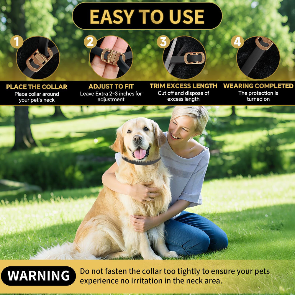 Lerqua collar's non-greasy formula leaves no residue on fur.