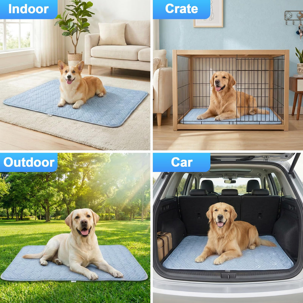 Lesguyor dog cooling mat durable fabric withstands indoor outdoor use