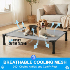 Lesguyor elevated dog bed with non-slip feet stays stable