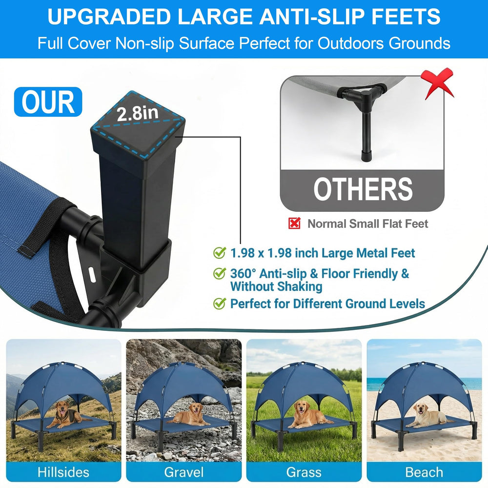 Lesguyor durable steel frame with non-slip feet for stable outdoor use