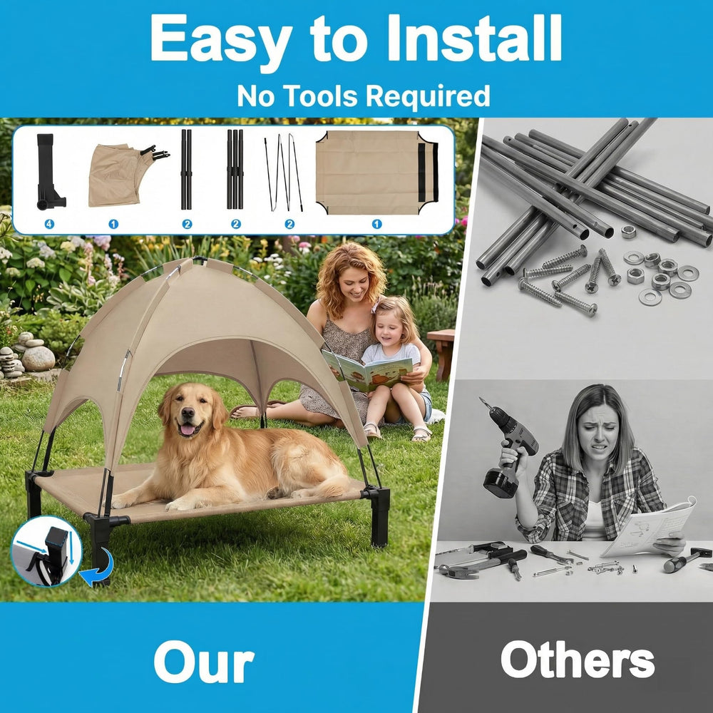 Lesguyor reinforced steel frame delivers durable support for outdoor use.