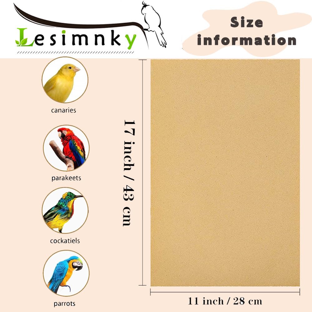 Lesimnky cut-to-fit sandpaper for birds, quick cage upkeep.