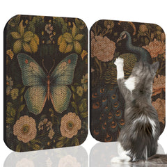 Lesissmer Art Cat Scratcher butterfly wall-mount encourages active scratching and wall protection.