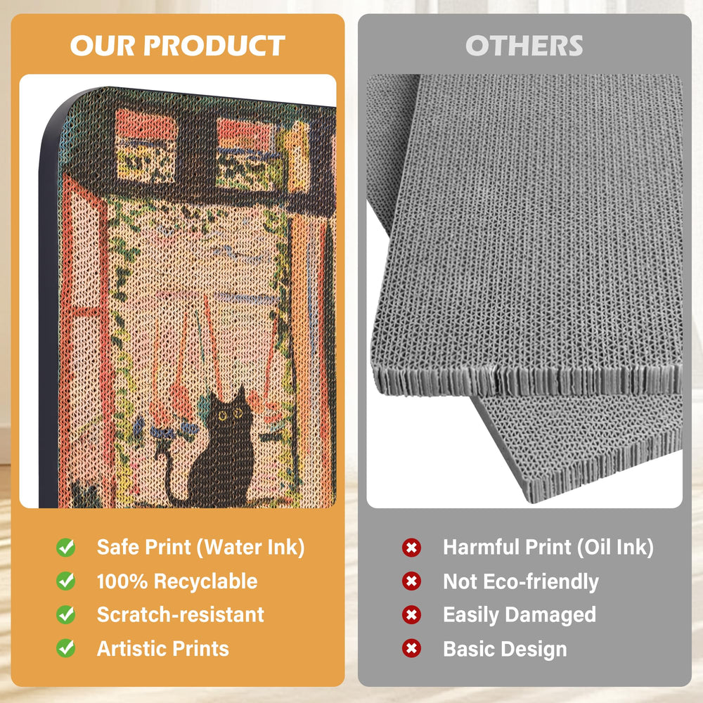 Lesissmer Art Cat Scratcher uses eco-friendly materials for safety